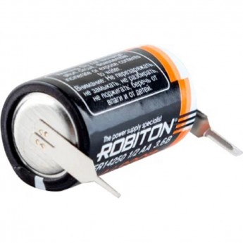Элемент питания ROBITON ER14250-P1M1 1/2AA со штырьковыми выводами под пайку PK1 Элемент питания ROBITON ER14250-P1M1 1/2AA со штырьковыми выводами под пайку PK1